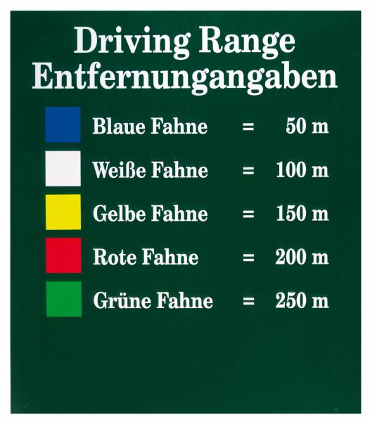 Driving Range - Tafel